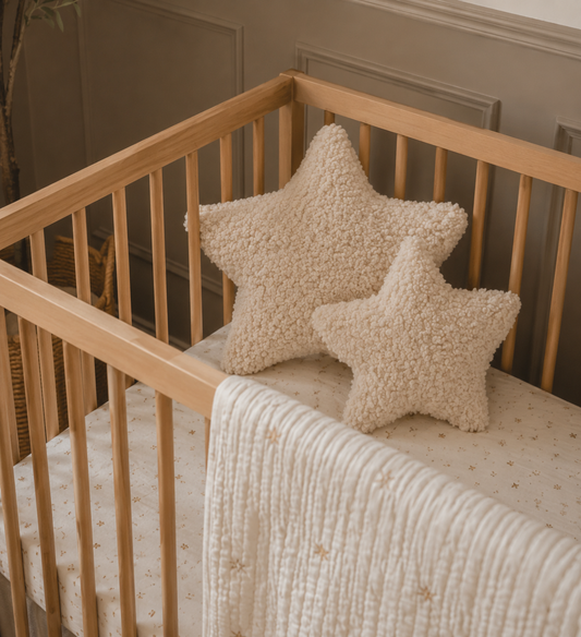 Milk sherpa star cushion