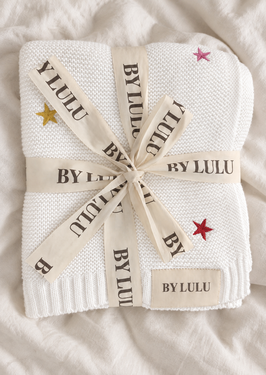 Stella’s Star Embroidery Baby Blanket