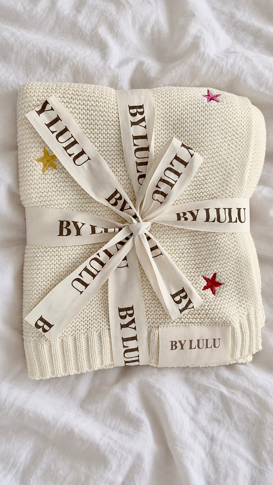 Stella’s Star Embroidery Baby Blanket
