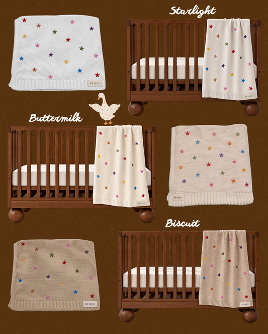 Stella’s Star Embroidery Baby Blanket