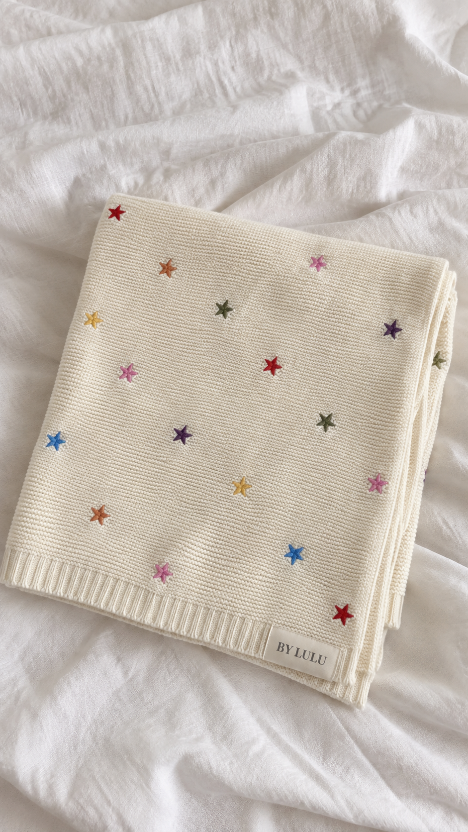 Stella’s Star Embroidery Baby Blanket