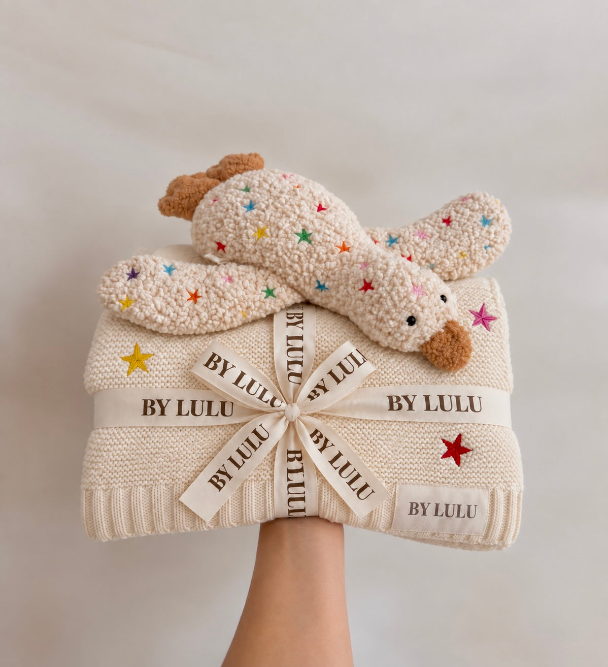 Stella’s Star Embroidery Baby Blanket