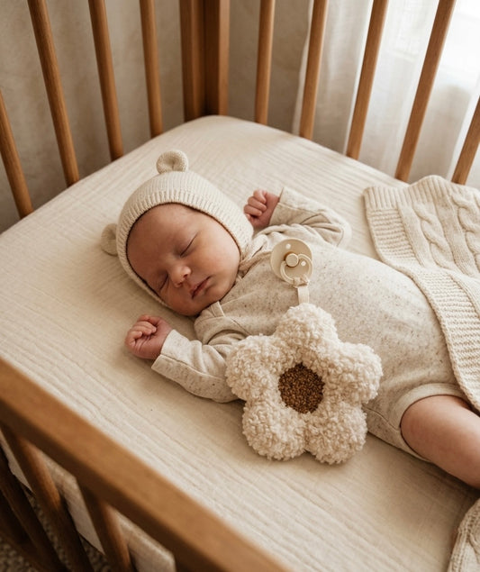 Mushroom sherpa Daisy Pacifier Holder