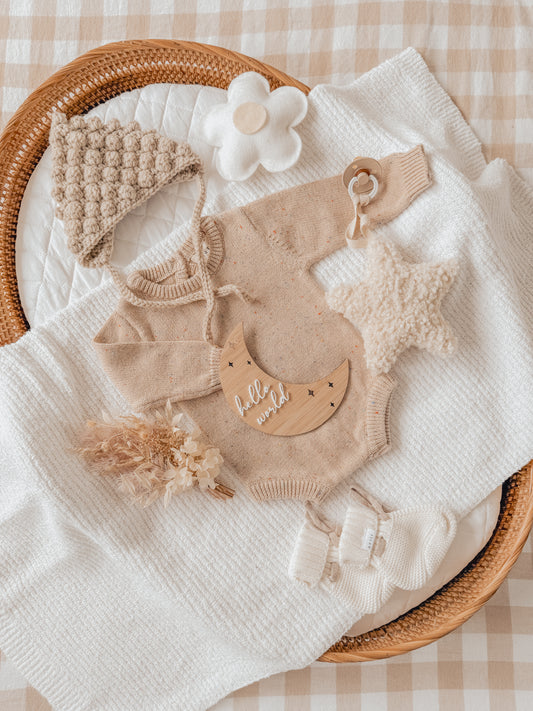 Celestial sherpa star pacifier holder