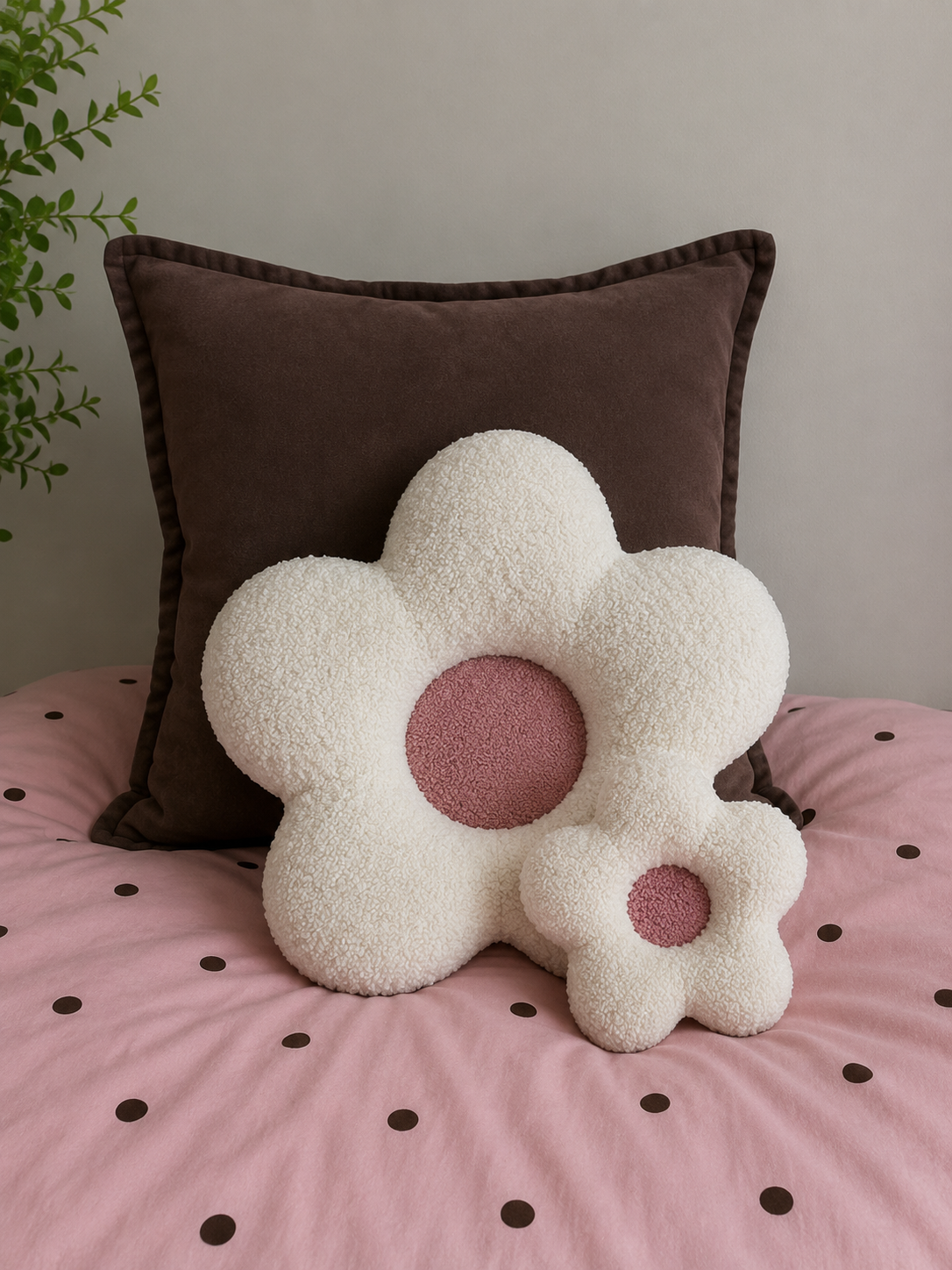 Milk Blossom Daisy Cushion